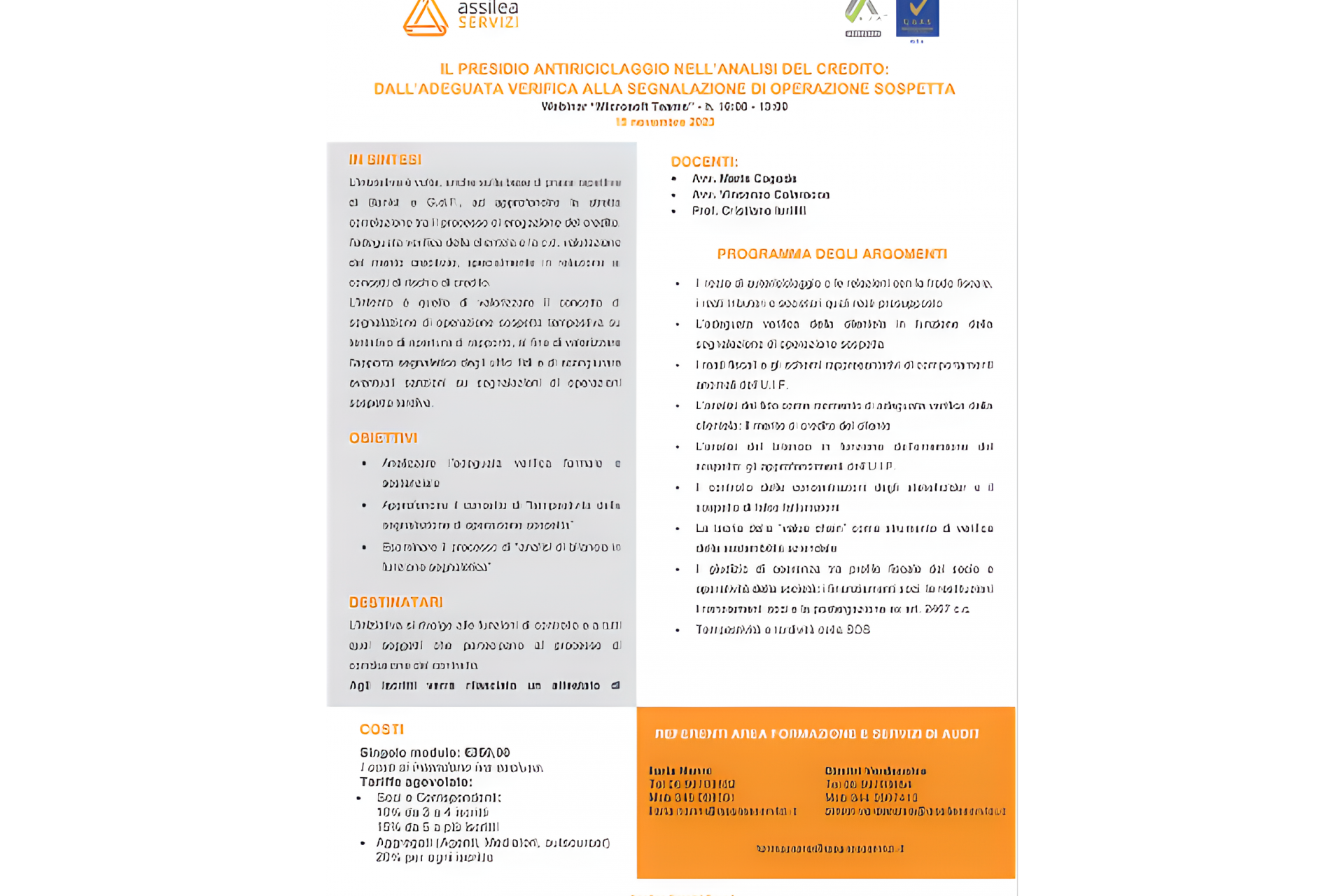 Il presidio antiriciclaggio nell'analisi del credito: dall'adeguata verifica alla segnalazione di operazione sospetta