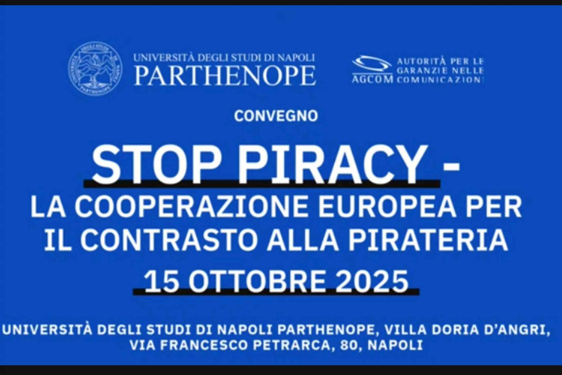 Stop piracy. La cooperazione europea per il contrasto alla pirateria