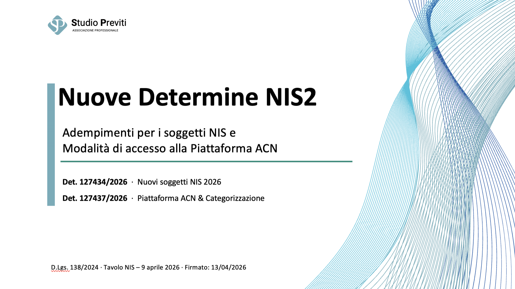 Nuove Determine NIS2