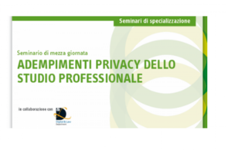 Adempimenti privacy dello studio professionale