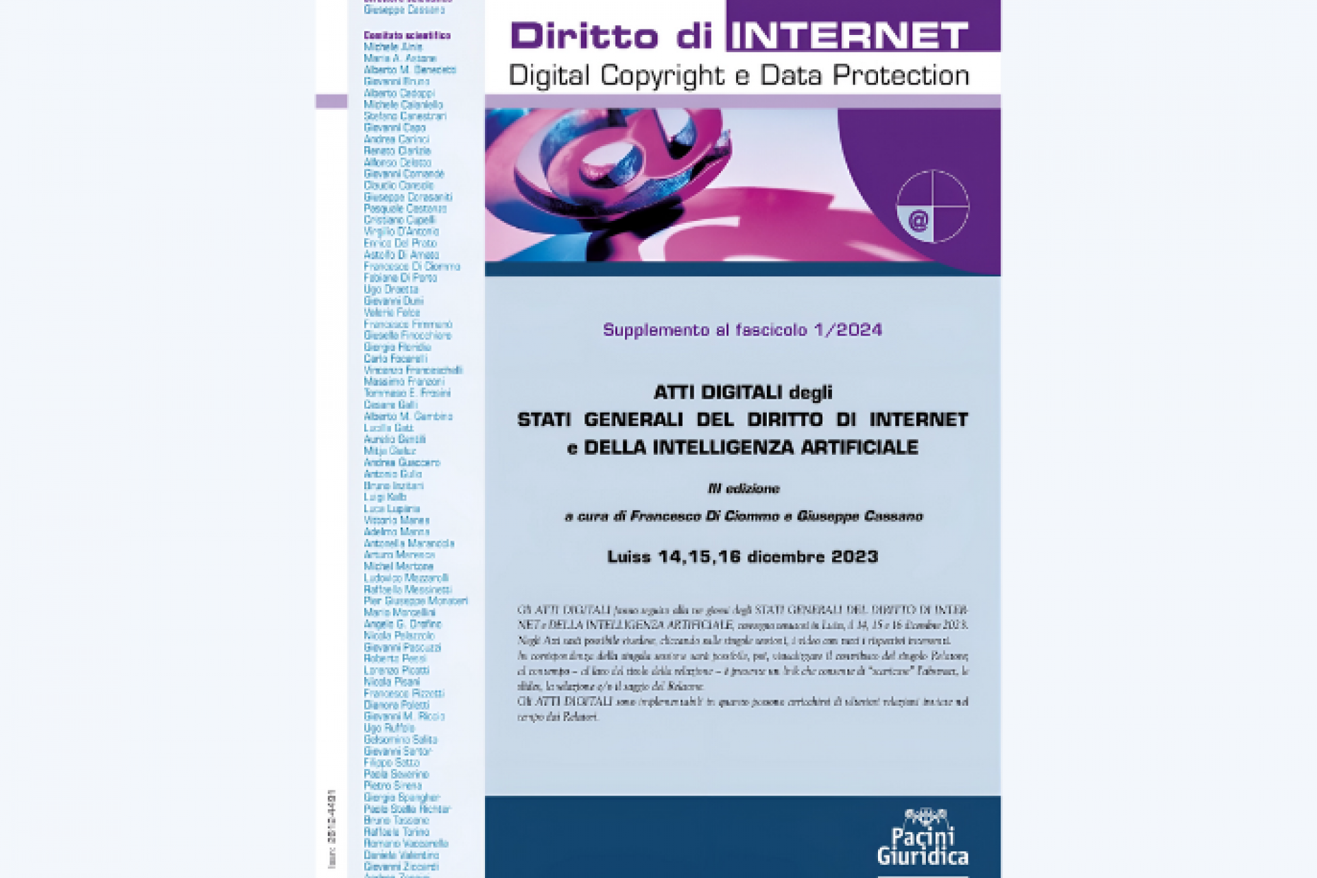 Atti Digitali - "Gli Stati Generali del Diritto di Internet e della Intelligenza Artificiale"